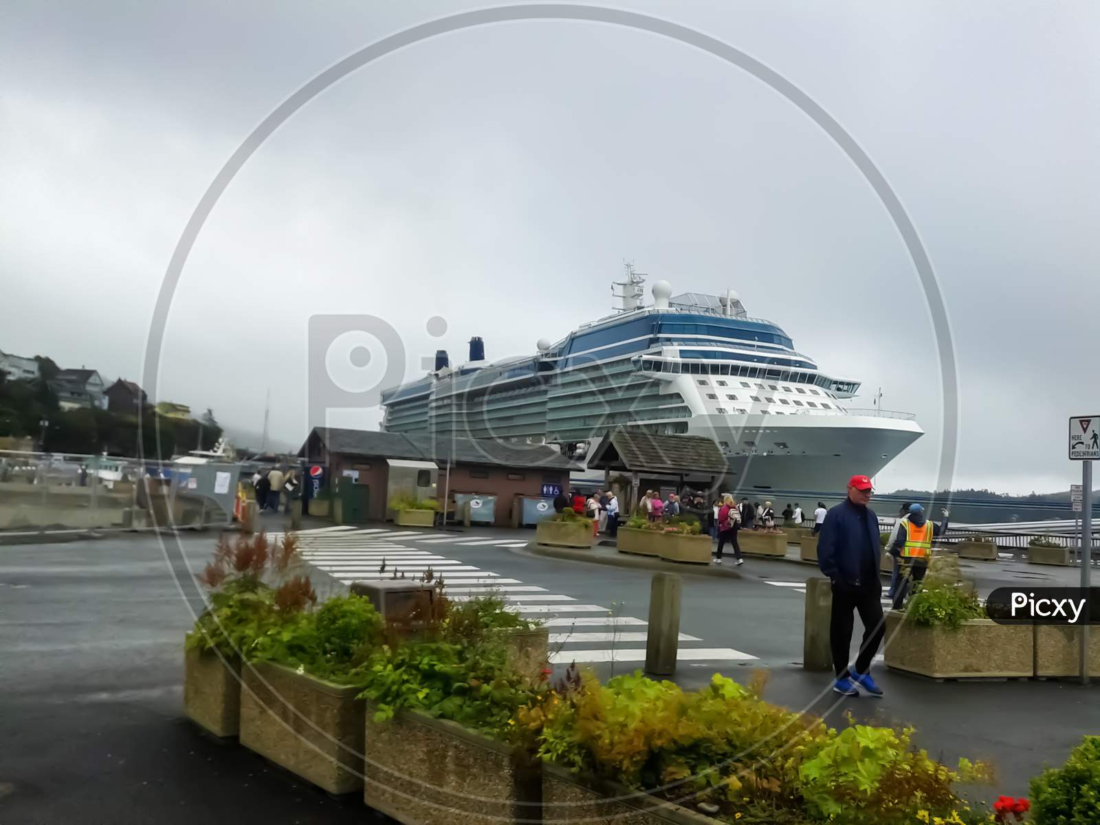 9/7/2014, Alaska Usa ,Cruise Ship Docked In Pier
