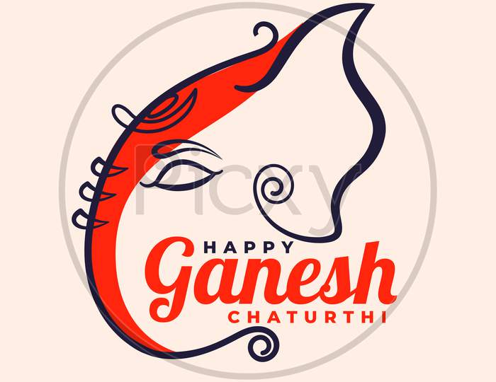 Happy Ganesh Chaturthi Creative Festival Background Design