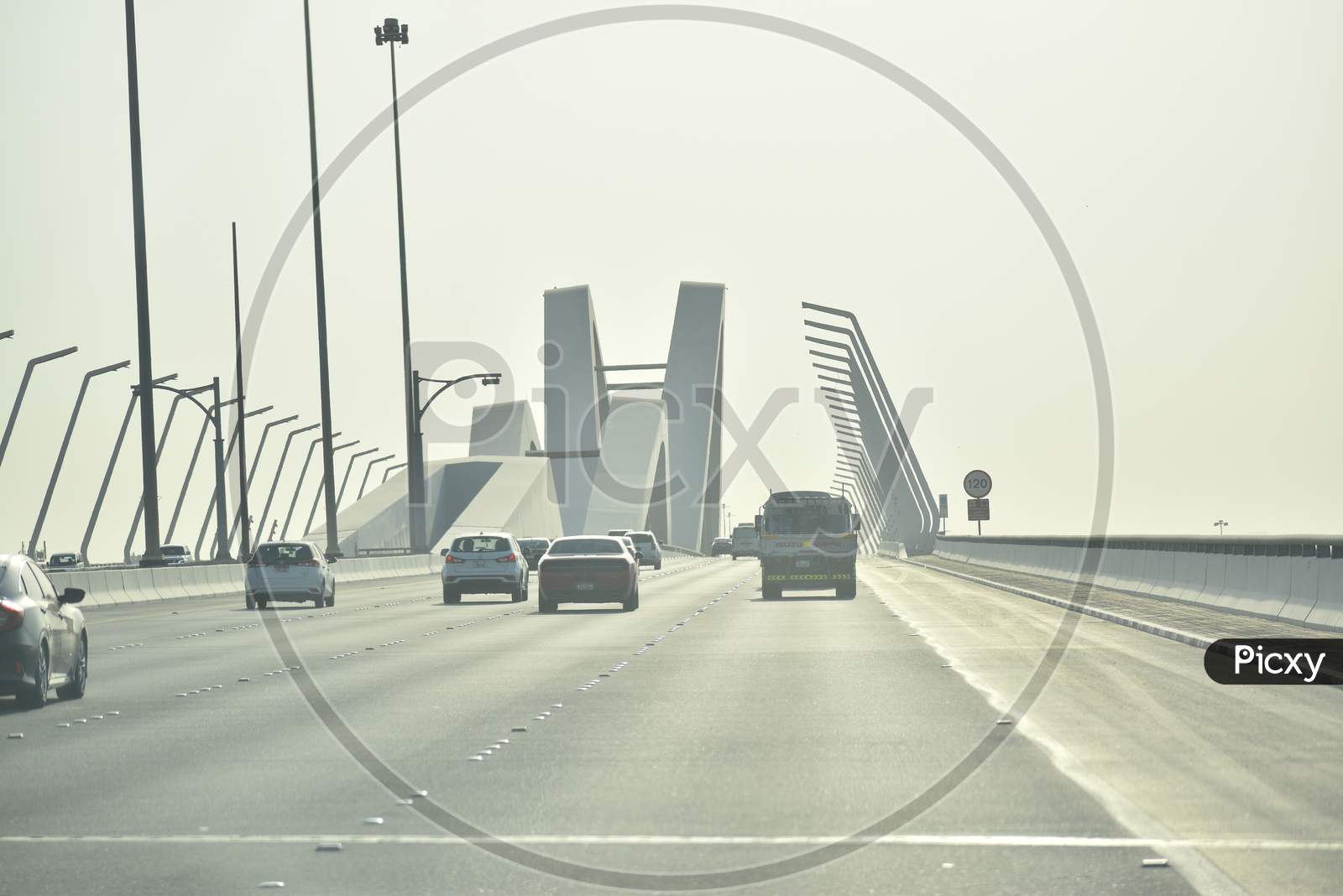 A Day Time View Of Sheik Zayed Bridge.Abu Dhabi,Uae.01.08.2020.