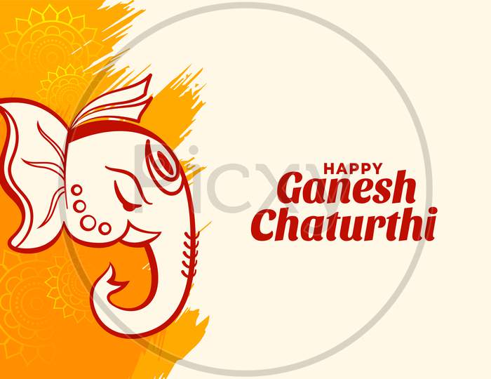 Happy Ganesh Chaturthi Mahotsav Festival Card Design