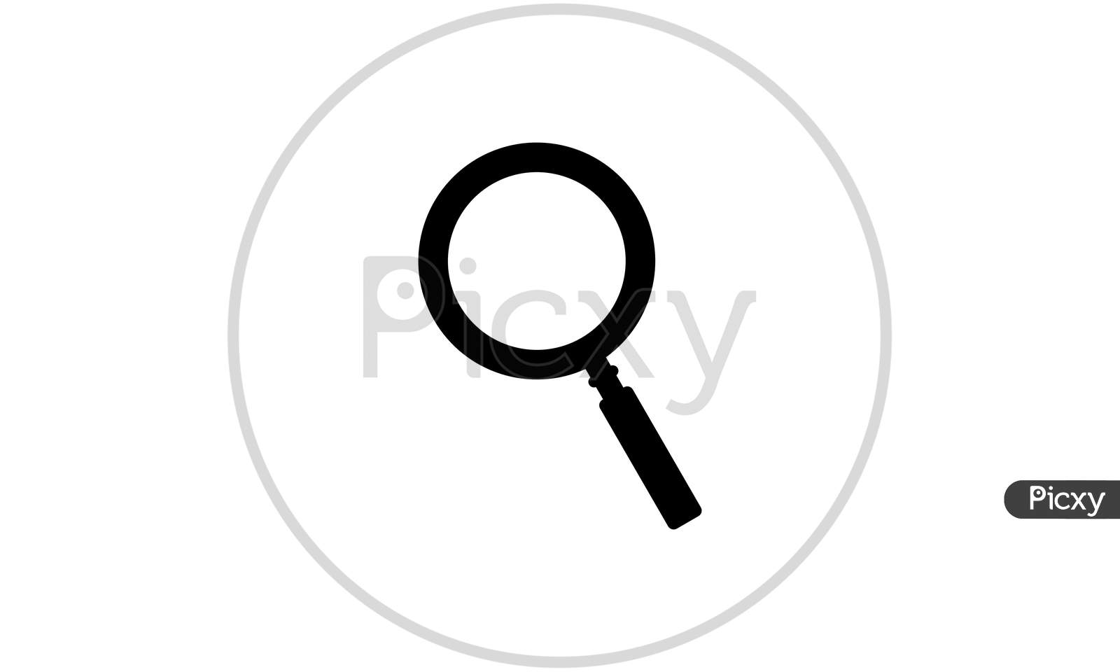 Magnifying Glass For Zoom In Or Searching For Detail