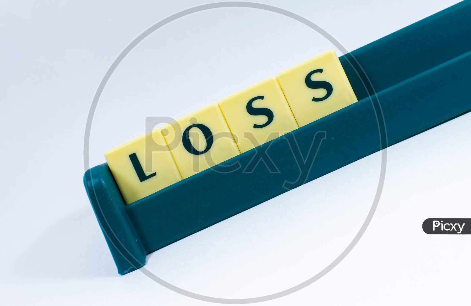Concept Loss word design image for stock market or any type monetary transaction by block letter for various purposes financial work