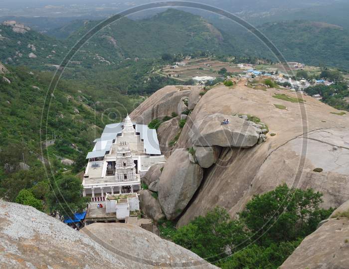 top view of Devarayanadurga, DD hills, Tumkur, Karnataka