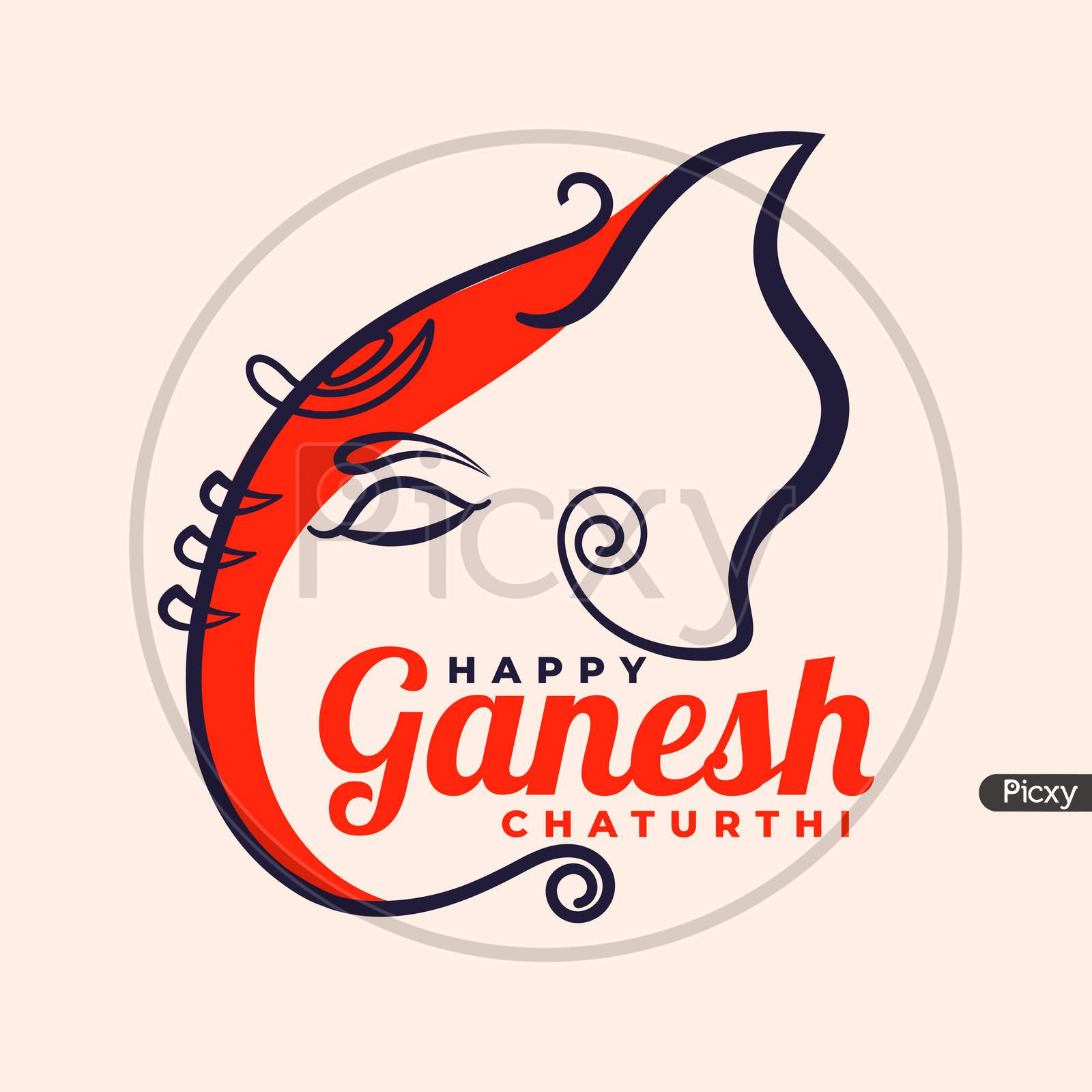Happy Ganesh Chaturthi Creative Festival Background Design