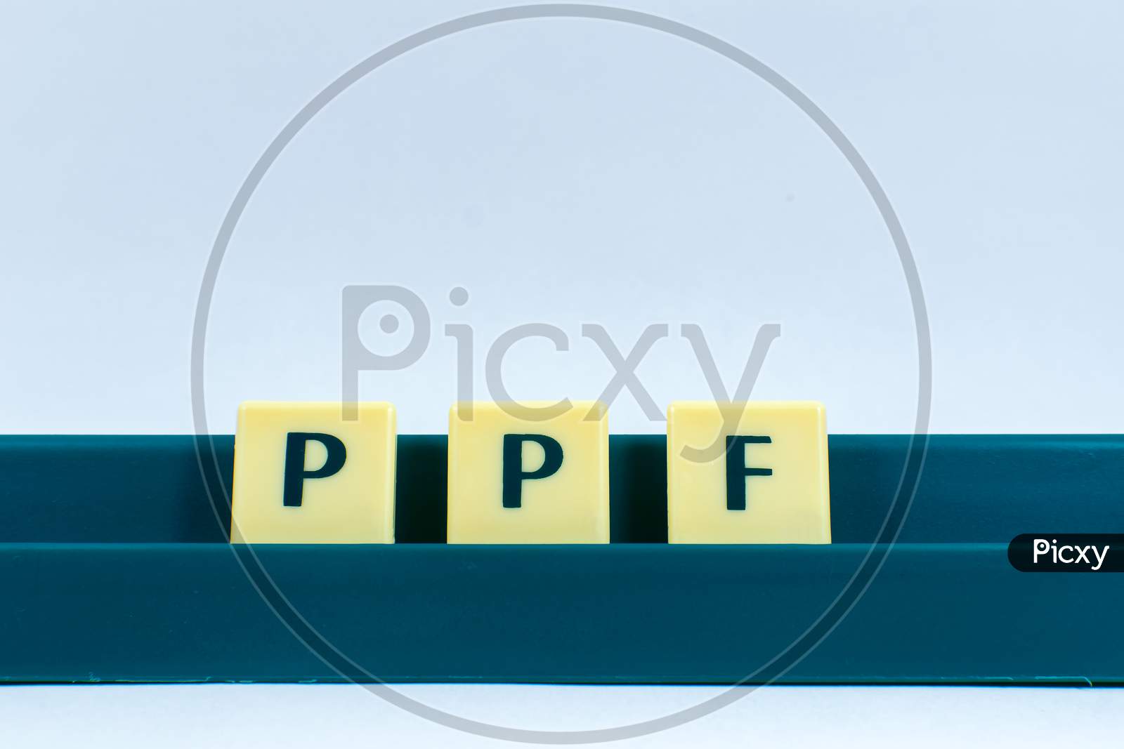 Public provident fund or PPF  word design image for stock market or any type monetary transaction by block letter for various purposes financial work