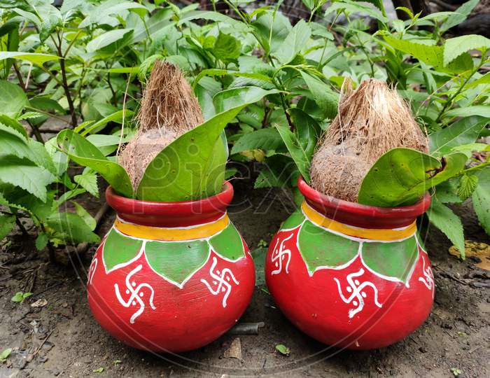 Indian traditional pot used for Indian traditional festival
