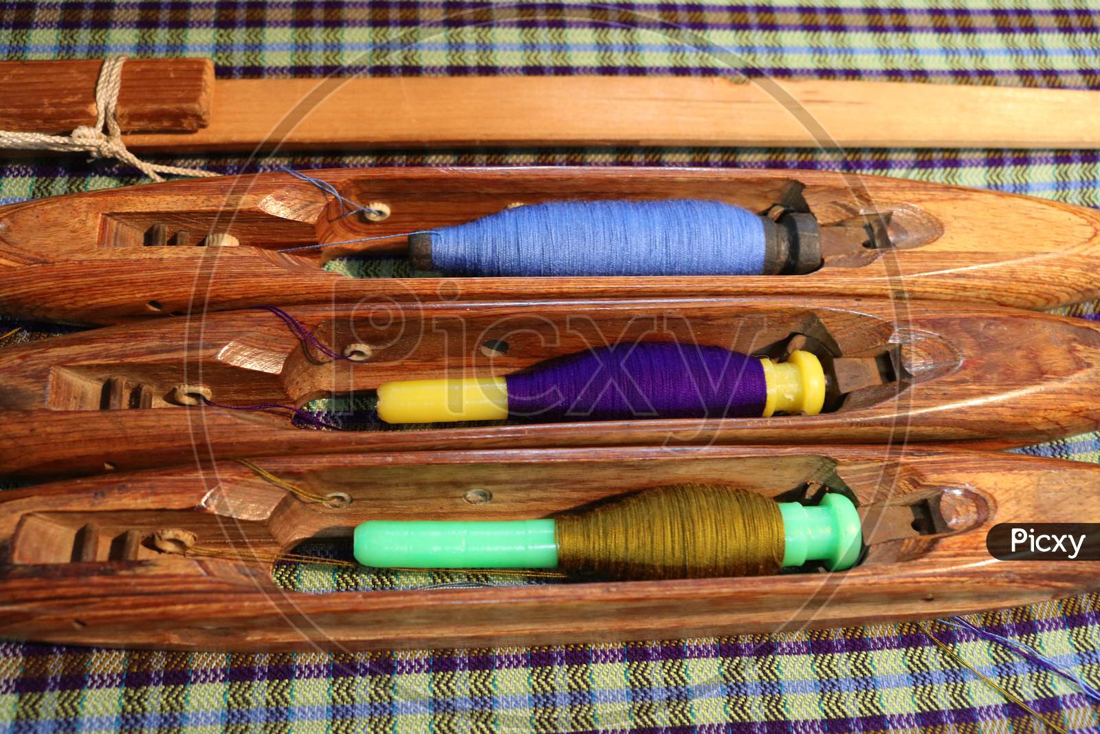 Handloom Shuttles used by the weavers of India.