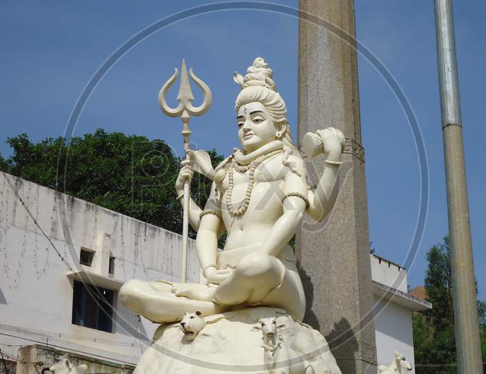 Lord shiva statue in shivagange hills, Dobbaspet, in Bengaluru Rural district India.