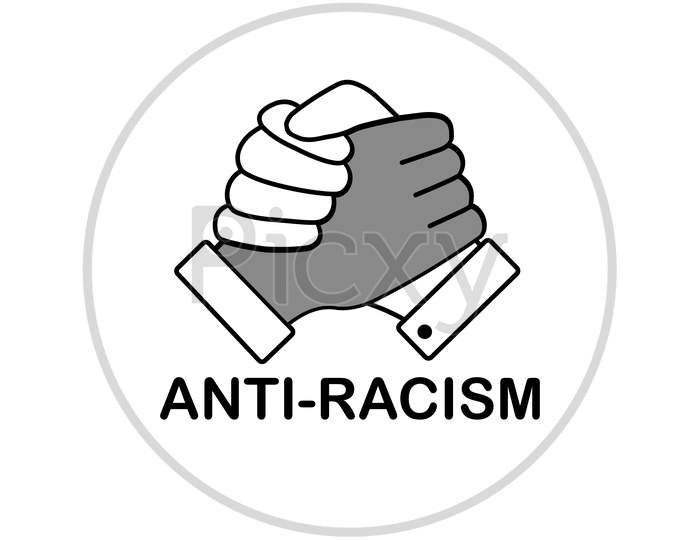 Homie Handshakes Anti-Racism Vector Symbol