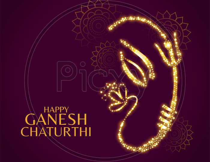 Happy Ganesh Chaturthi Beautiful Card Design Background