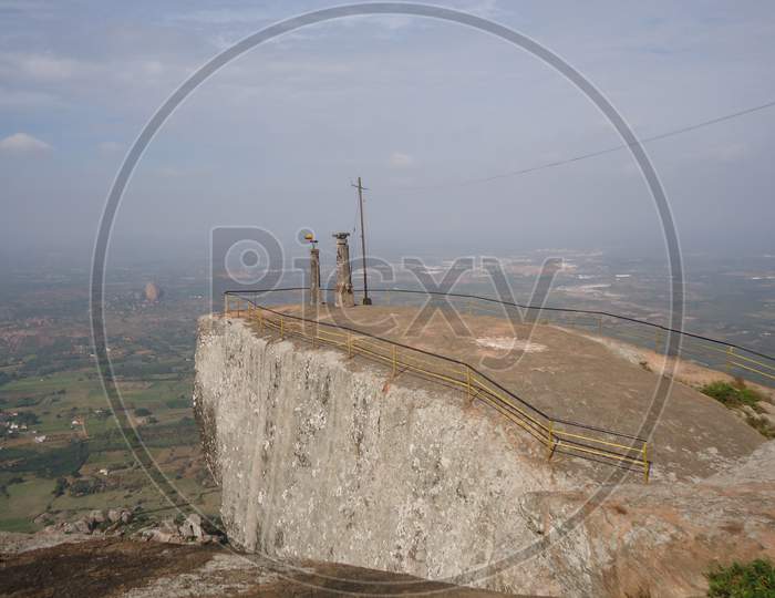 top of Shivagange hills, located near Dobbaspet, in Bengaluru