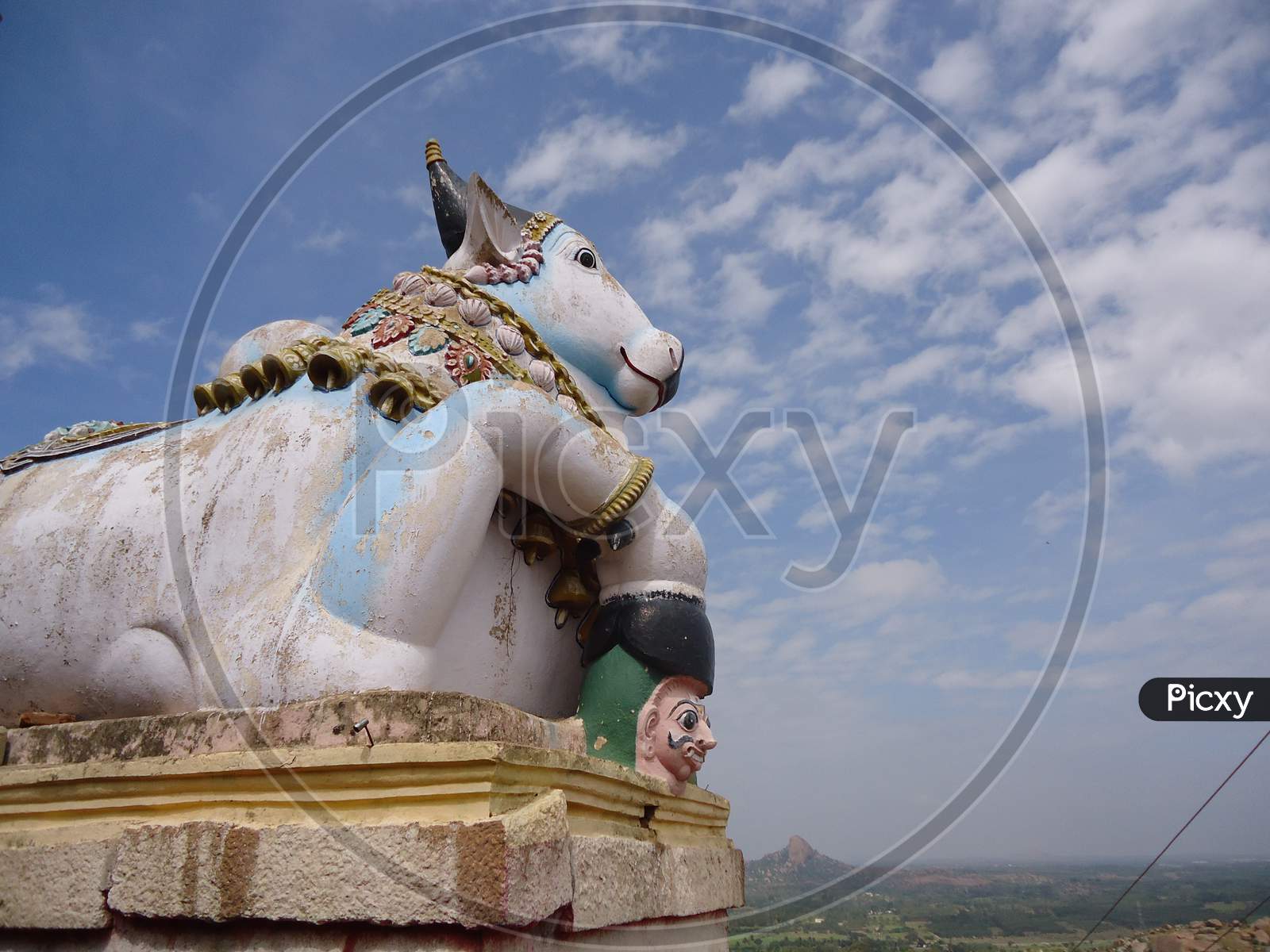nandi statue in Shivagange hills, Dobbaspet, in Bengaluru