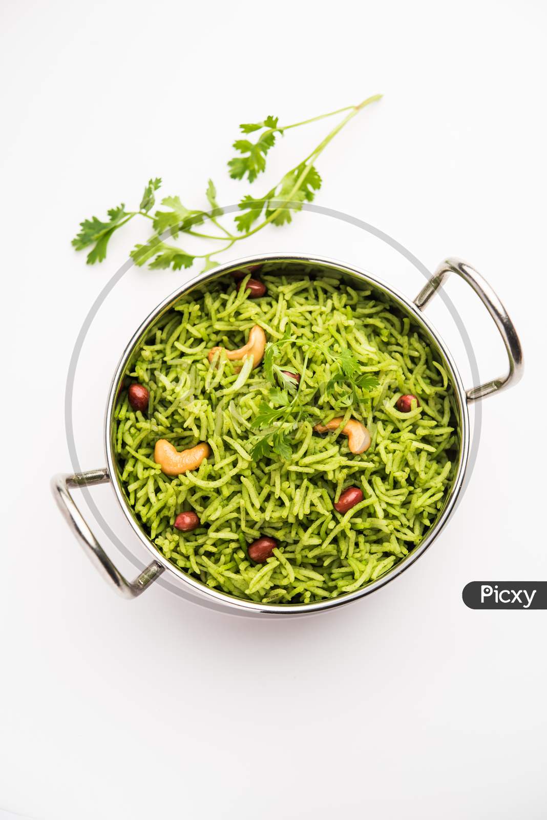 Image of Coriander Rice Or Dhaniya Chawal, Pulao Or Kothamalli Recipe ...