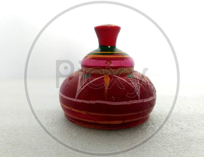 Sindoor (Vermilion), Red Powder Of Vermilion. Sign Of A Married Woman In Hindu'S Or Indian'S. Soft Focus On Vermilion