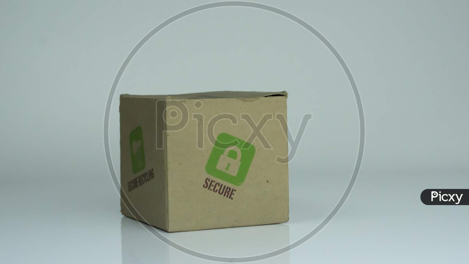 An used recyclable cardboard carton on isolated background