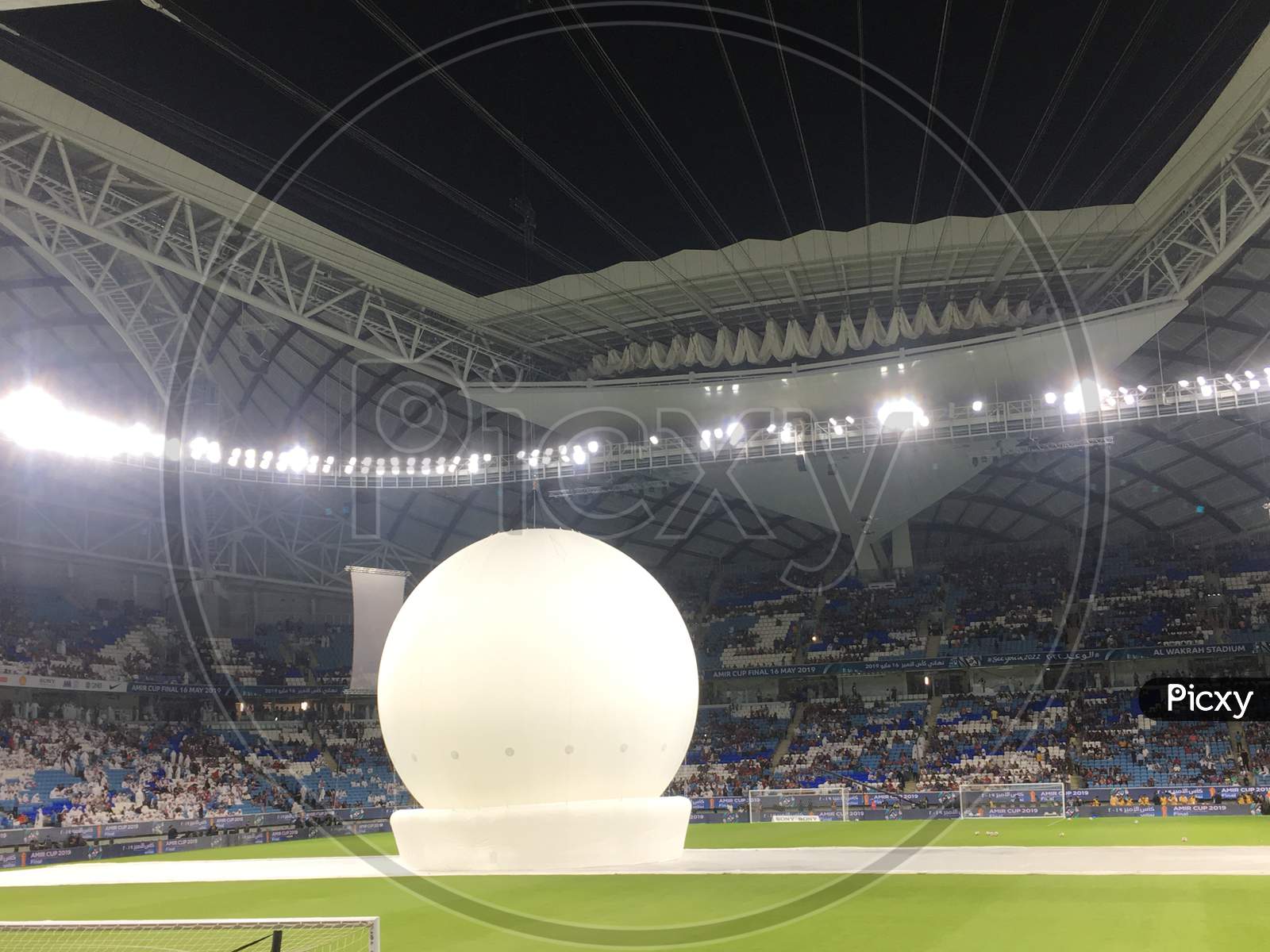A snap taken during the inauguration ceremony of the new FIFA 2022 Al Janoub Stadium, Wakrah, Qatar