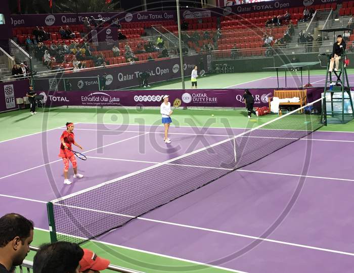 The Qatar Ladies Open, currently sponsored by Total and called the Qatar Total Open, is a women's tennis tournament held in Doha, Qatar. Held since 2001, this WTA Tour event was a Tier I-tournament in 2008, and was played on outdoor hardcourts.