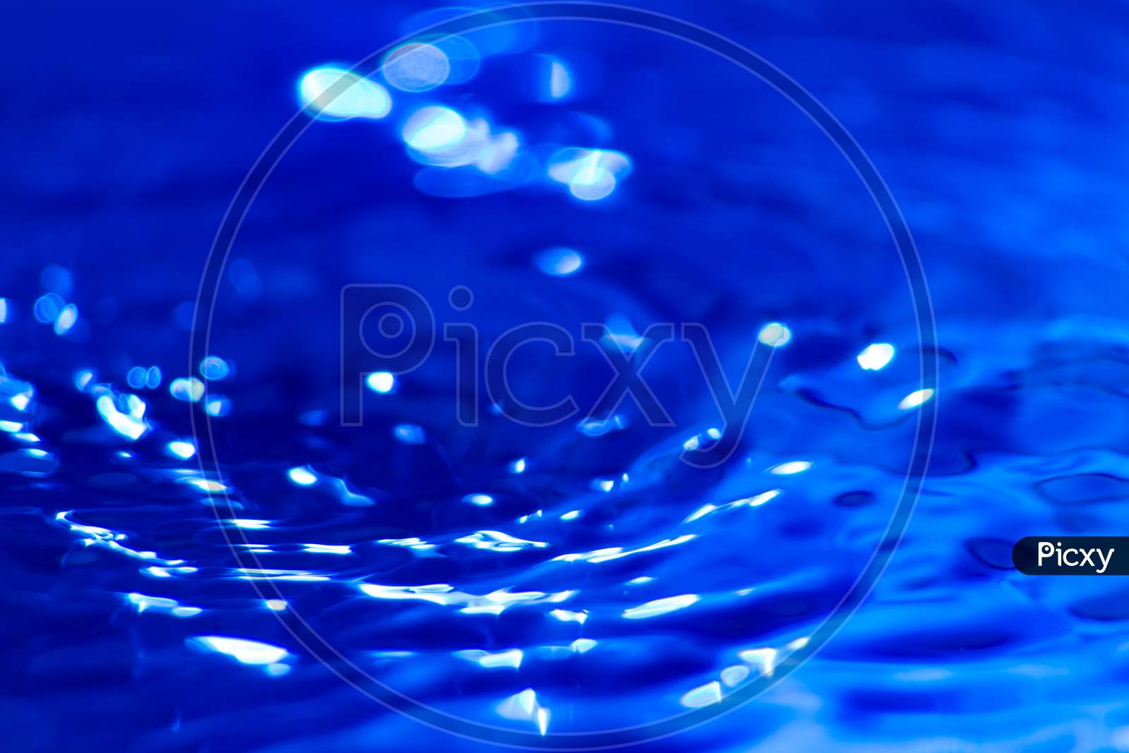 Image of 3D Illustration Or 3D Rendering. Abstract Blue Color ...