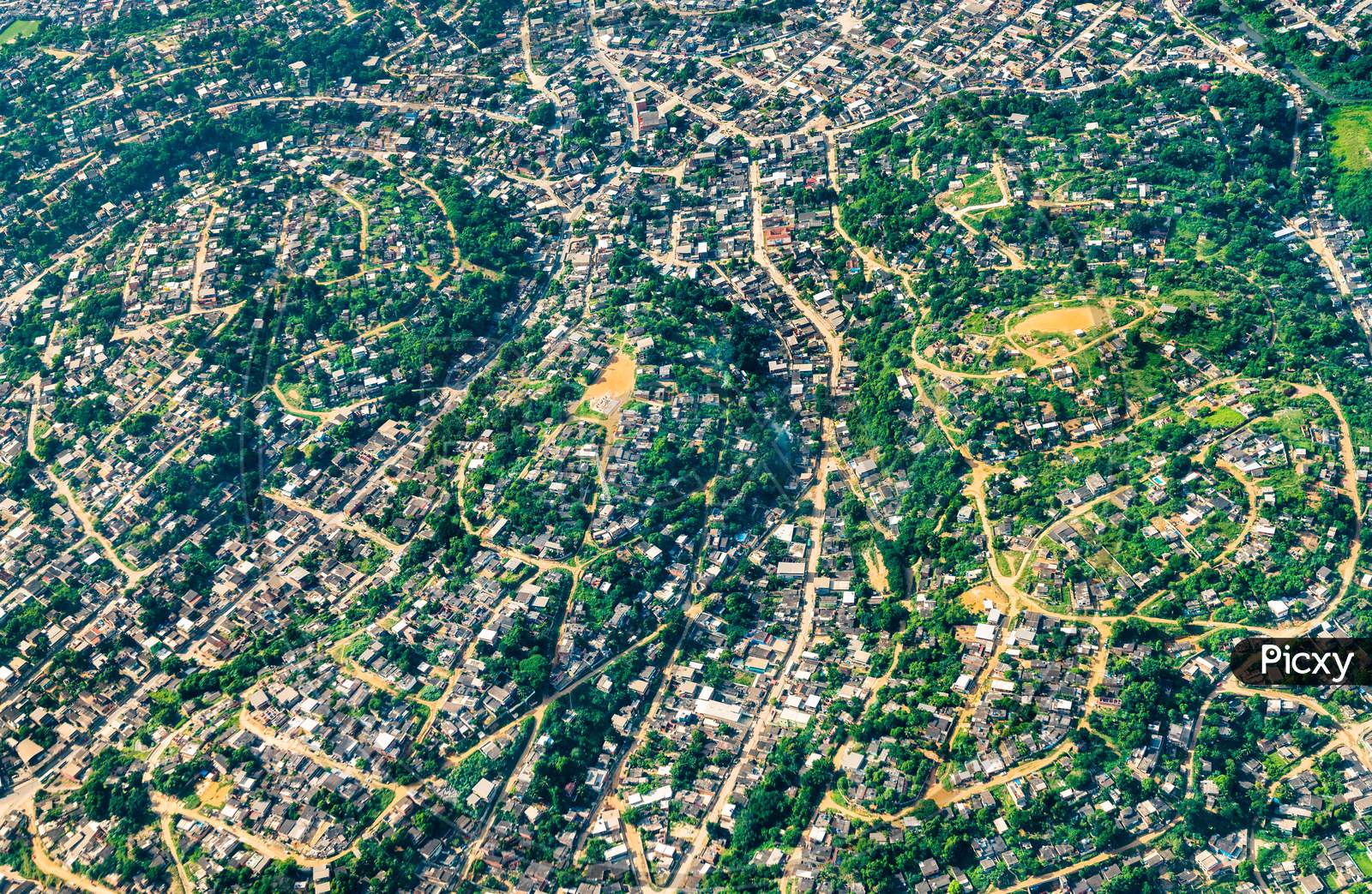 Aerial View Of Rio De Janeiro Suburbs In Brazil