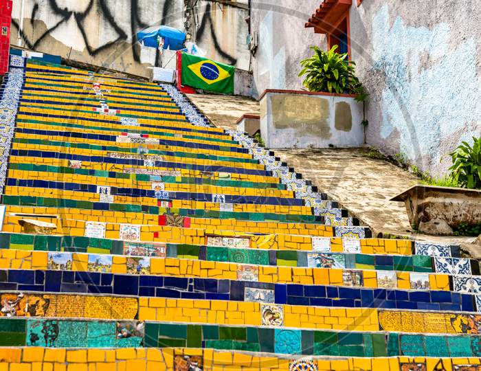 Selaron Steps, A Landmark In Rio De Janeiro, Brazil