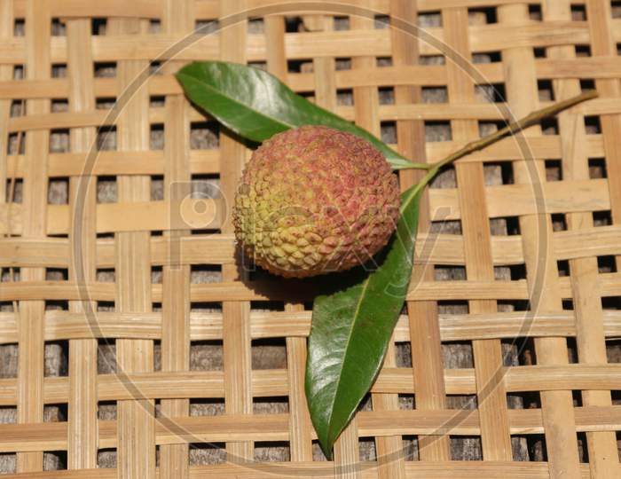 Organic Litchi Or Lychee With Leaves