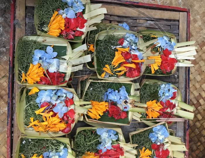 Offerings at Bali temples
