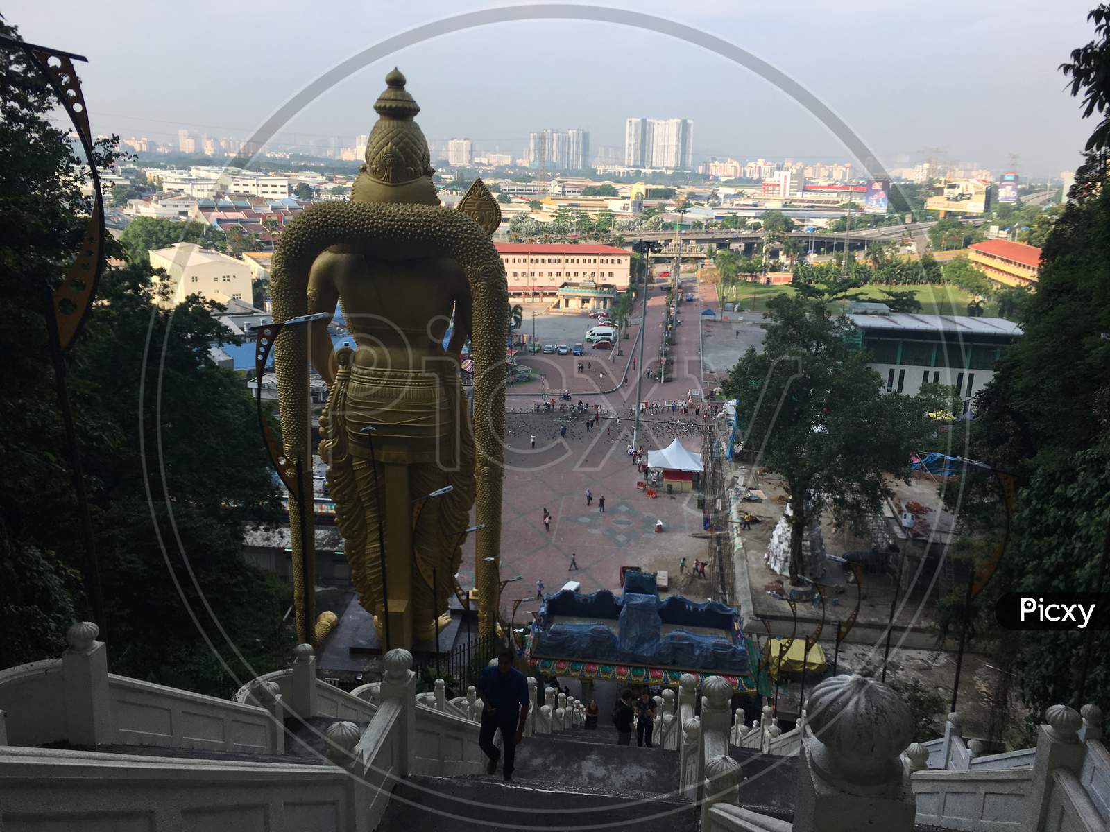A View From The Batu Caves To Below