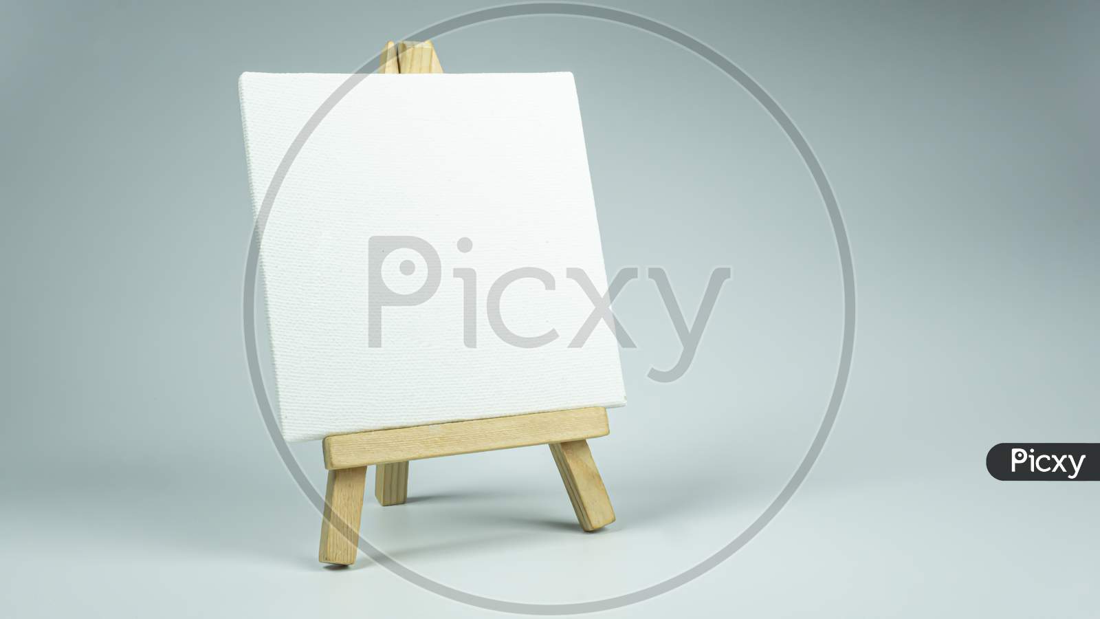 mini blank canvas with wooden easel stand