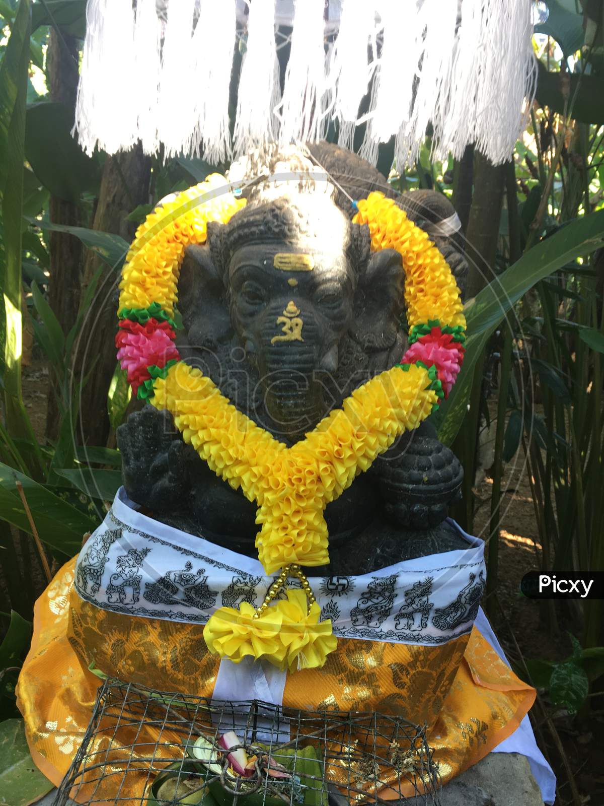 Statue Of Hindu Deity, Lord Ganesha At A Coffee Plantation At Bali, Indonesia