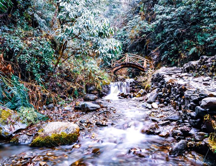 Bhagsu Naag River stream