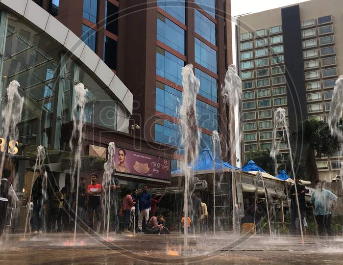 A fountain at a mall, Bangalore