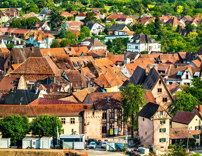 View Of Obernai, A Town In Bas-Rhin, France