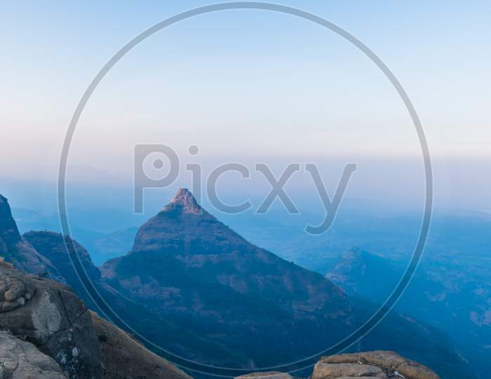 A Mountain Peak at Tiger point In Lonavla, Maharashtra, India