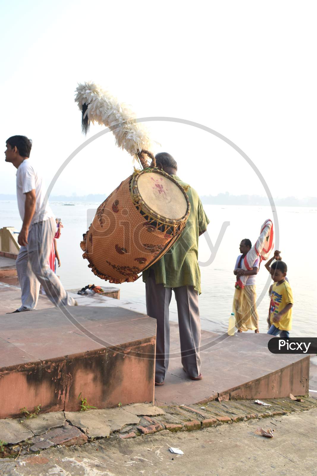 Image of Durga puja Dhaki with dhak at the time of durga puja.-DR922670 ...