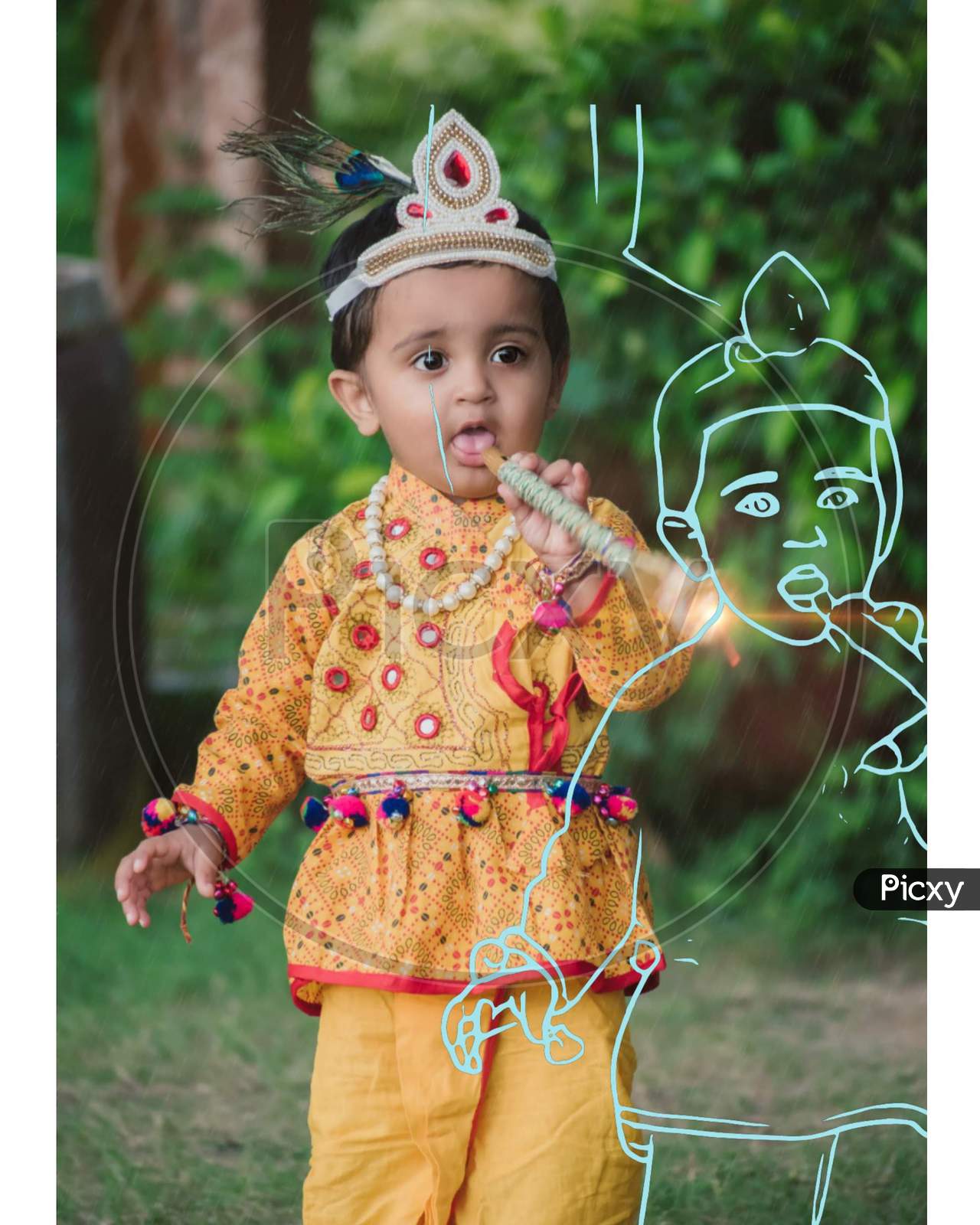 krishna janmashtami indian baby