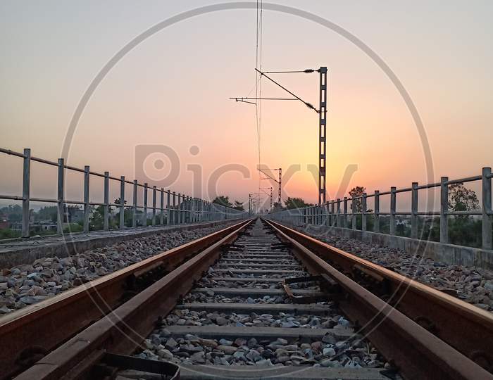 Village Railway Tack Image Of India
