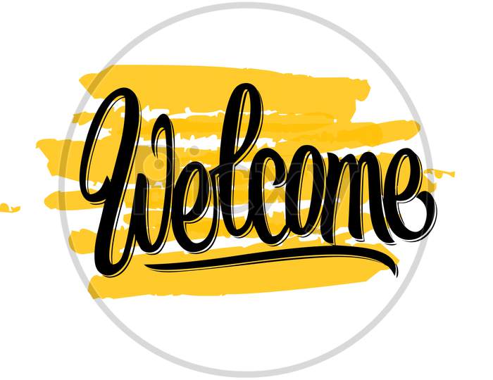 Welcome (White and yellow background black color fonts)