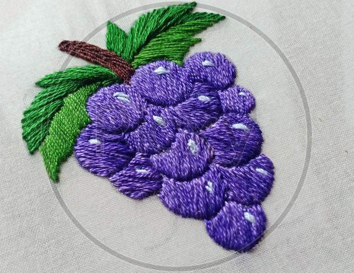 Grape Embroidery