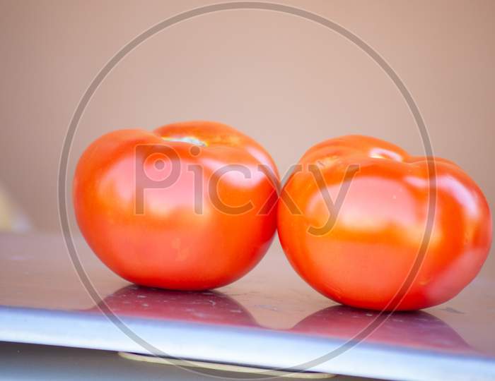 A Red Ripe Tomatoes.Macro