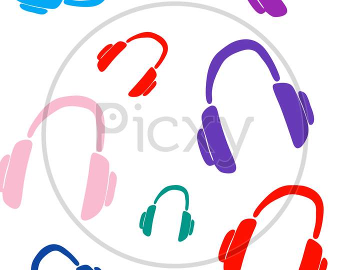 Multicolor Headphones Wallpaper