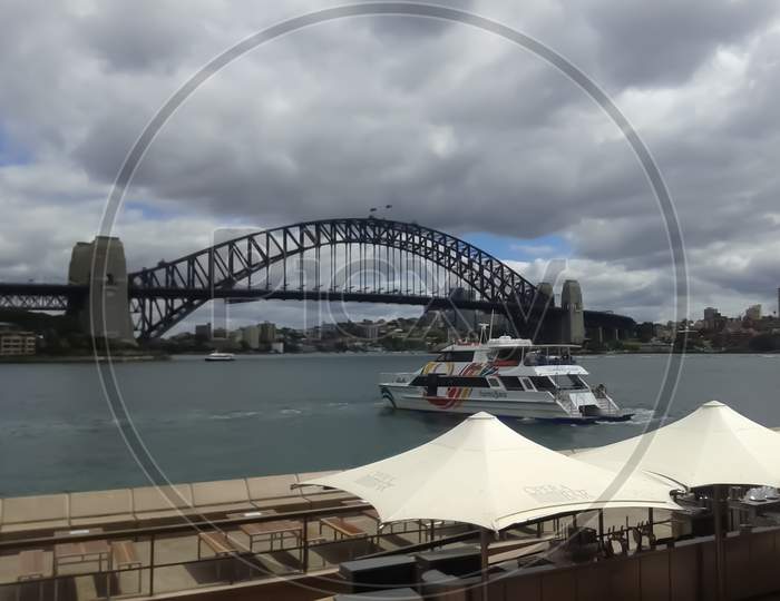 Sydney Nsw, Australia,22/10/2014 Sydney Harbour Bridge Under Cloudy Sky During Day