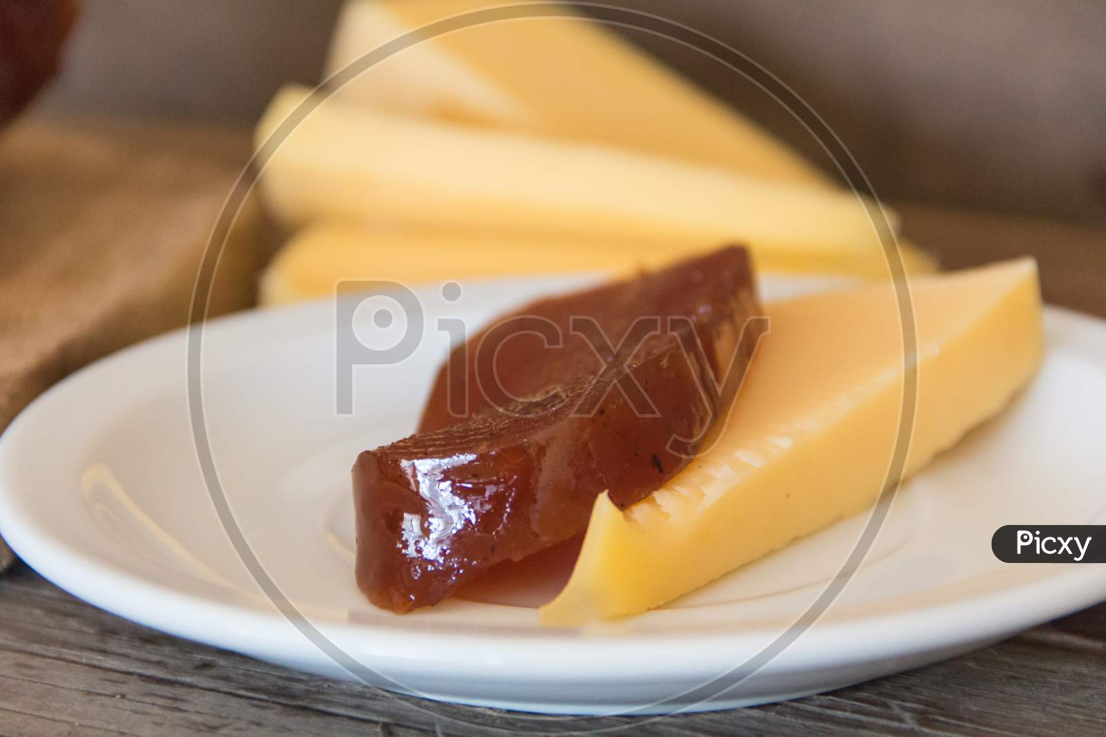 Sweet Potato And Quince Cheese And Sweet. Traditional Dessert Of Uruguayan And Argentine Gastronomy
