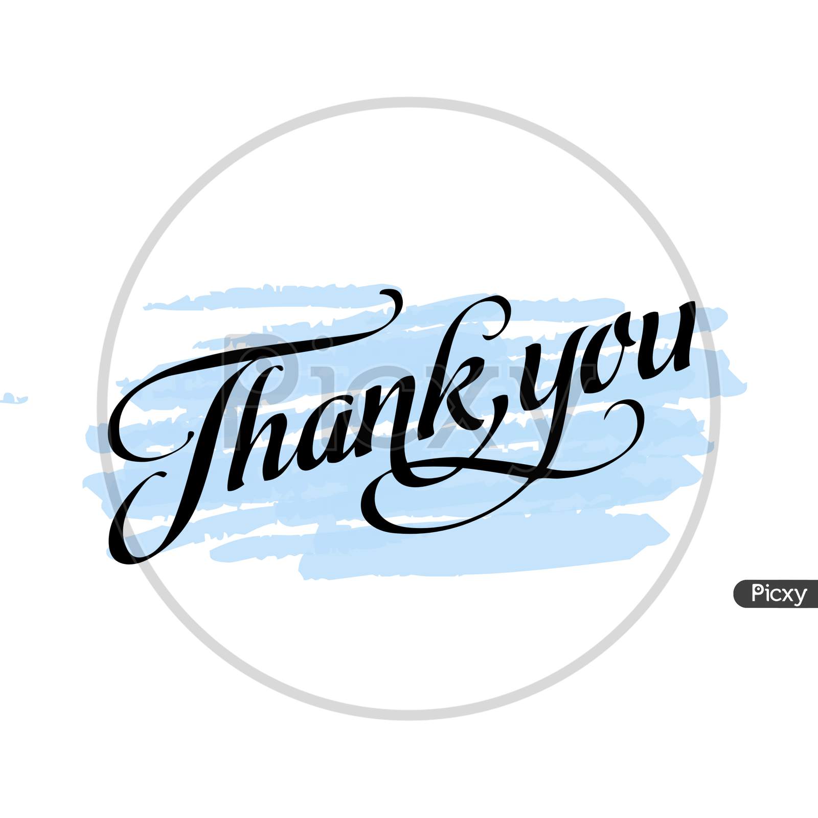 Thank You (white and blue background with black color fonts)
