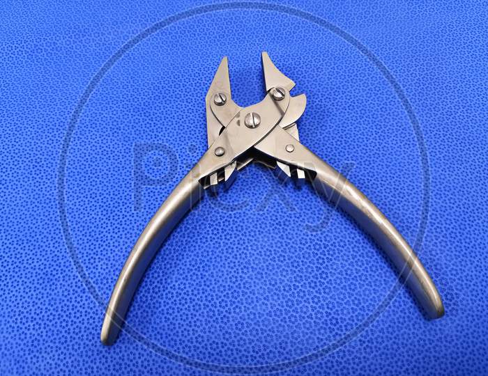 Flat Nose Wire Cutting Pliers Forceps With Side Cutter