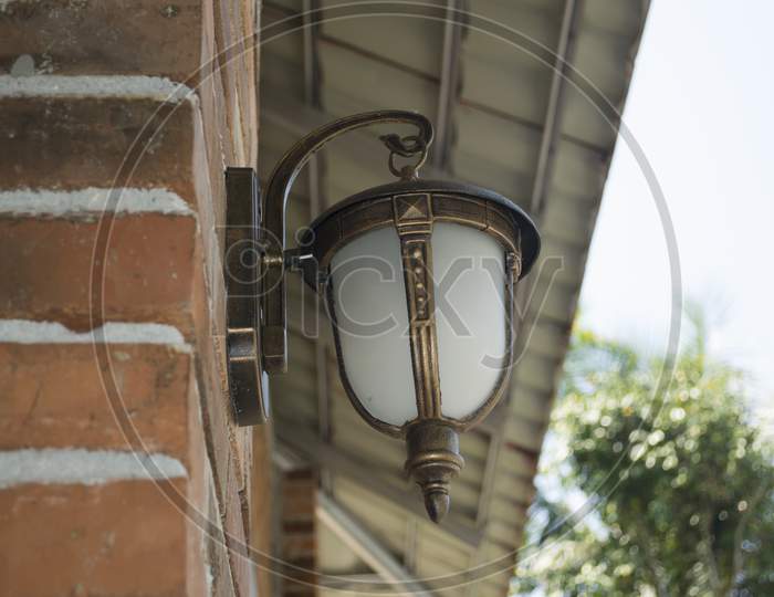 Side Angle View Of The Classic Modern Decorative Lamp