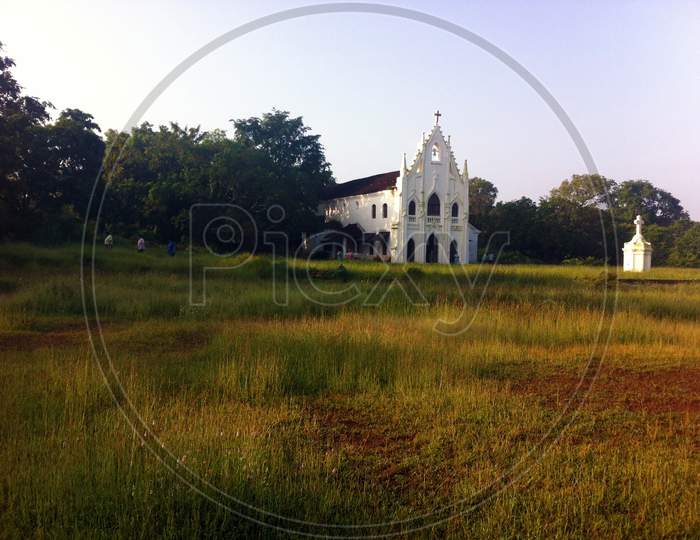 Old Portuguese Church Or Chapel In Goa