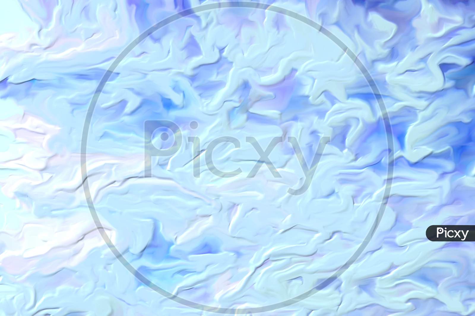 Abstract Impasto Painting Texture In Blue & White