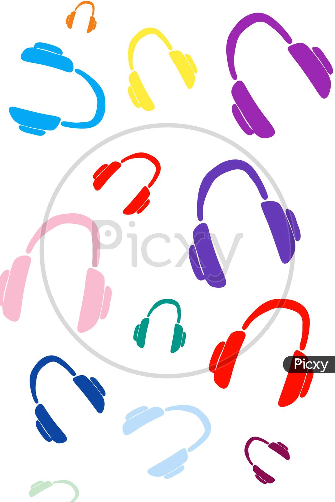 Multicolor Headphones Wallpaper