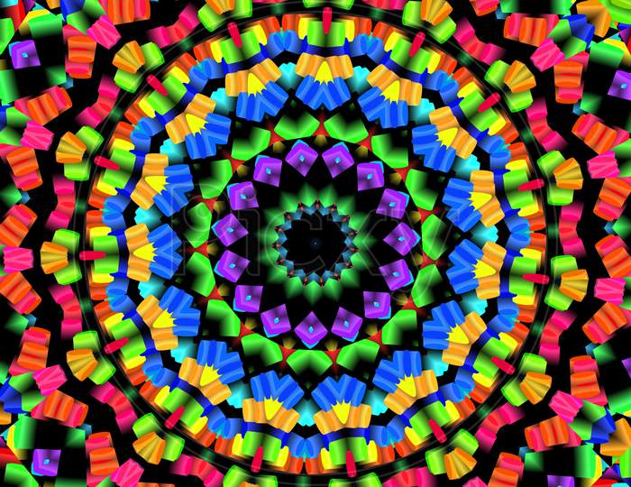 3d Colourful pattern design.