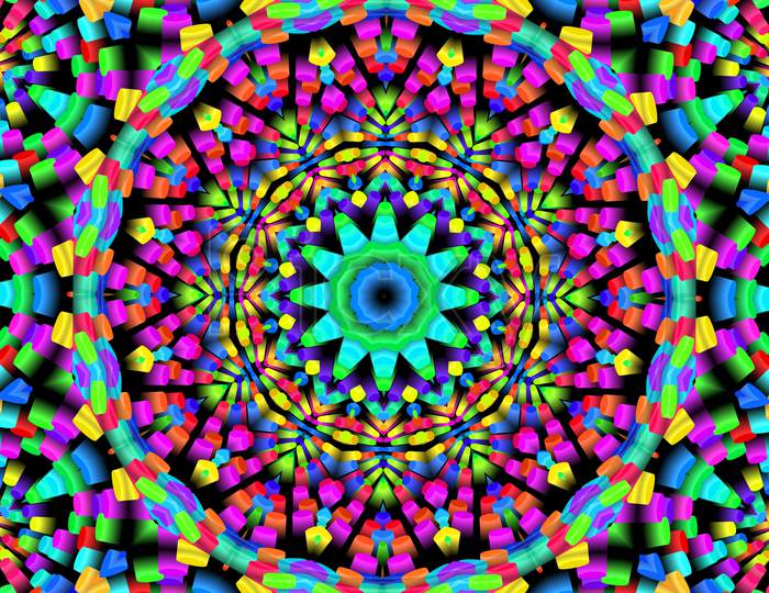 3d Colourful pattern design.